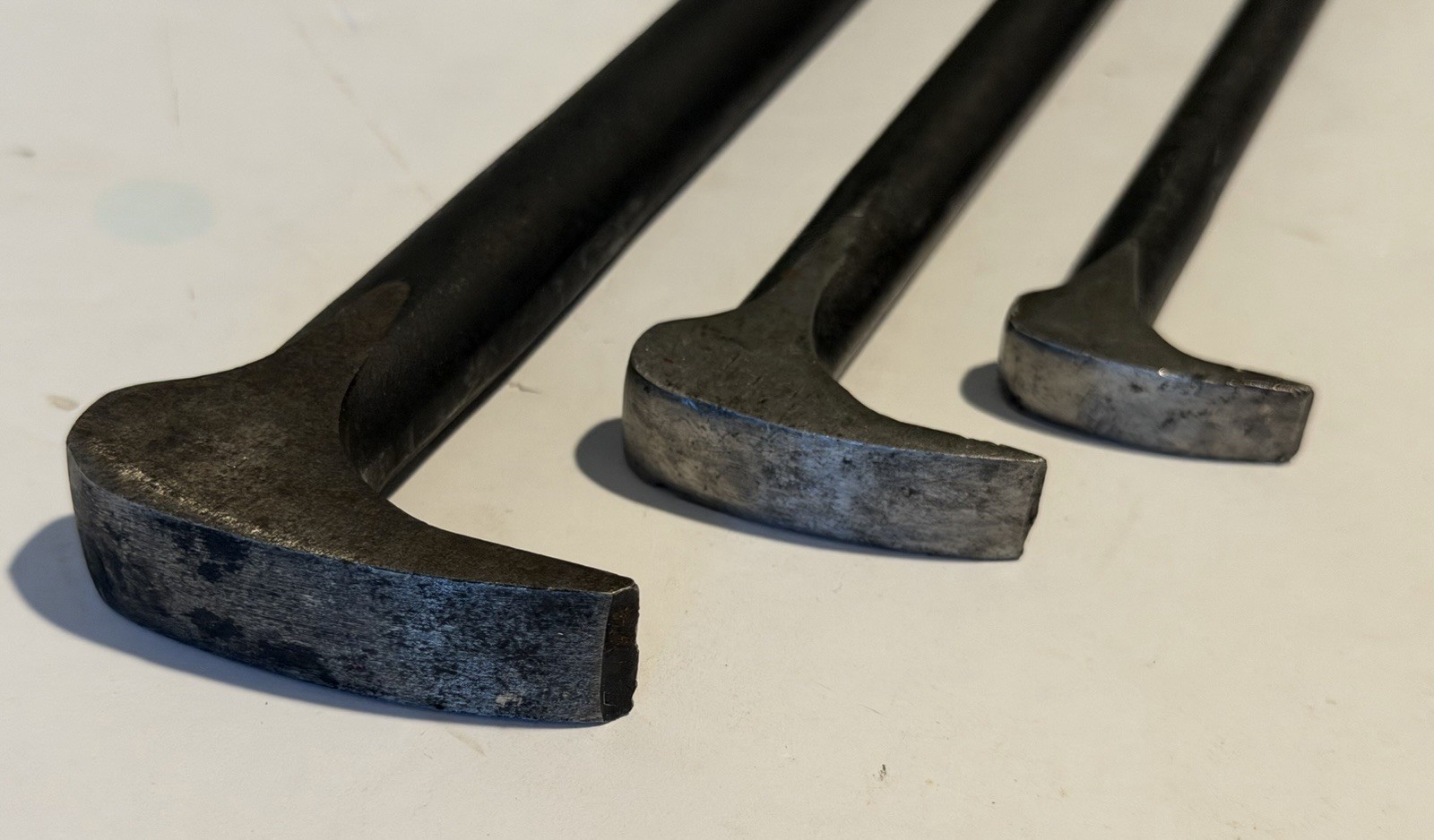 Snap On Tools 3 Pc Set Lady Foot Pry Bars Fixed Rolling Head 1250 1650 2050
