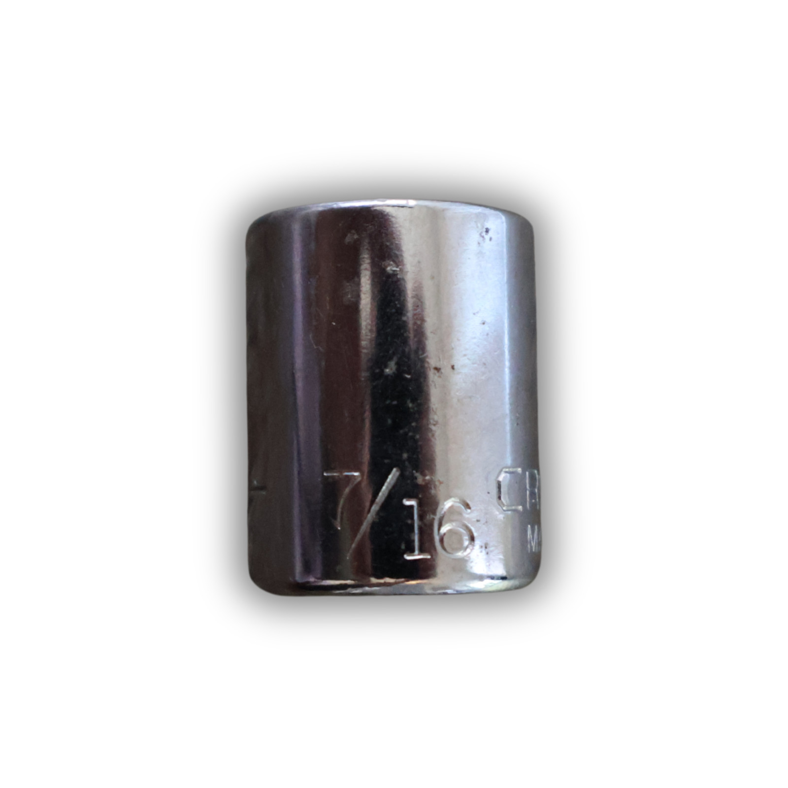 Vintage Craftsman 44344 G 7/16″ SAE 8-Point Shallow Socket 3/8″ Drive USA Chrome