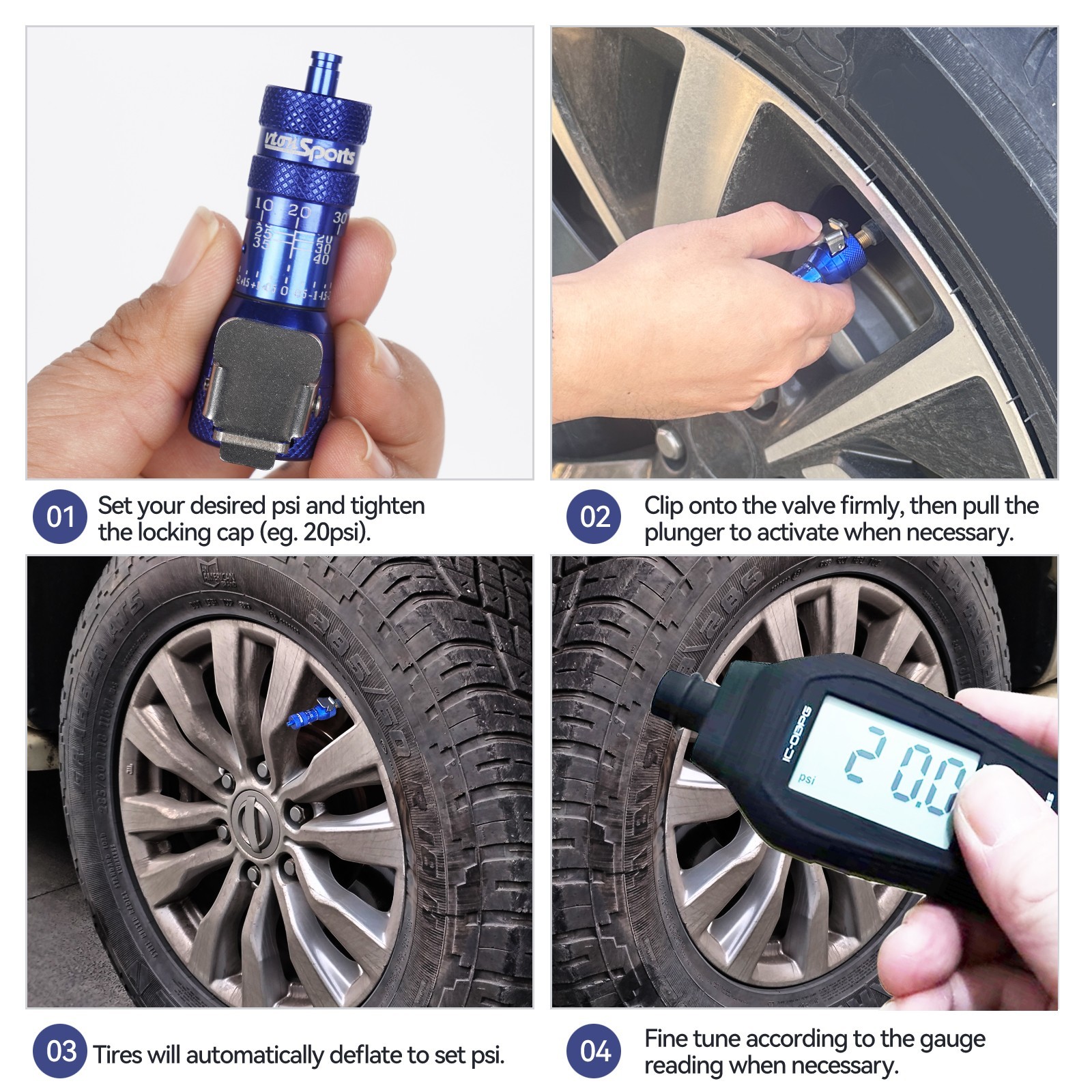 Quick Connect Tire Deflators for Off-Roading & Sand Driving – VTONSPORTS