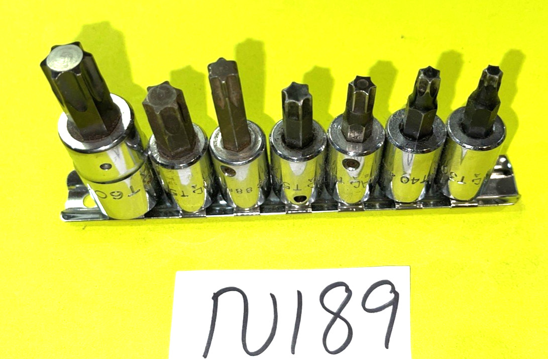 MAC TOOLS 7 PIECE MULTI DRIVE TORX BIT SOCKET DRIVER SET T30-T60 INCLUDING A GM