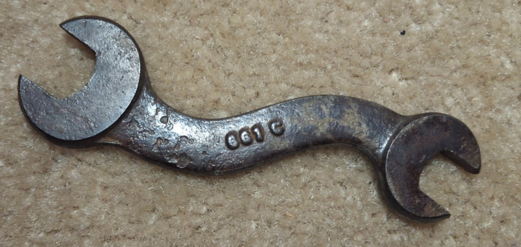 DROP FORGED S SHAPED CURVED OPEN ENDED WRENCH 1/4 & 3/16