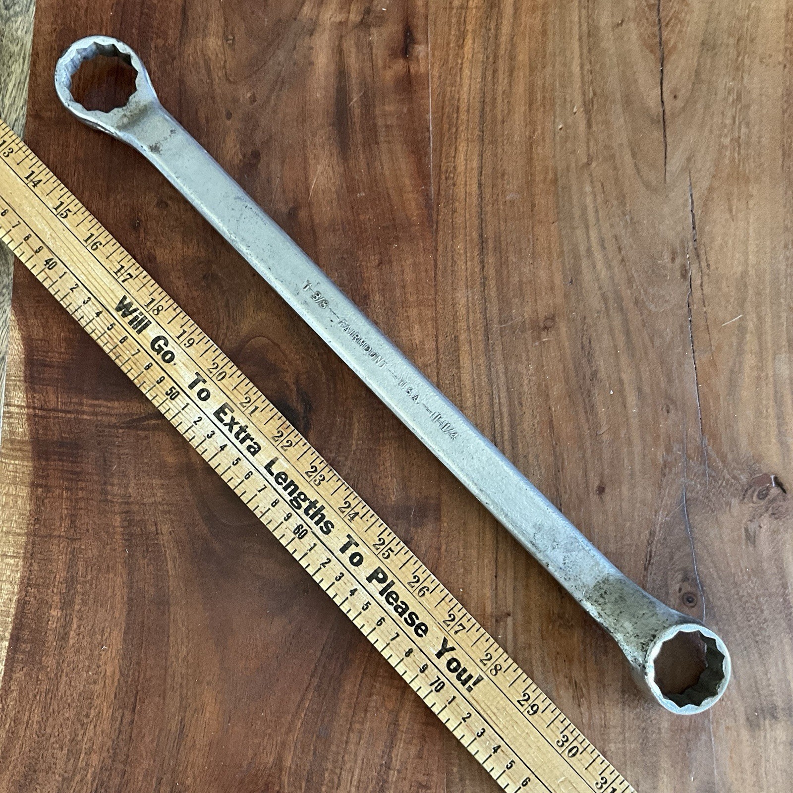 Vintage Fairmount Tools 12 Point Double Box End Wrench 1-3/8 x 1-1/4 Made in USA