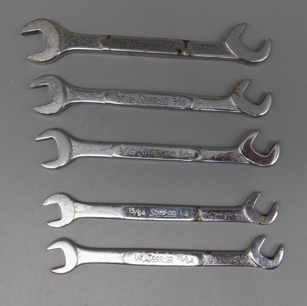 5 Snap On Ignition Wrenches Open End DS2224 DS1820 DS2018 DS1516 DS161 Tools