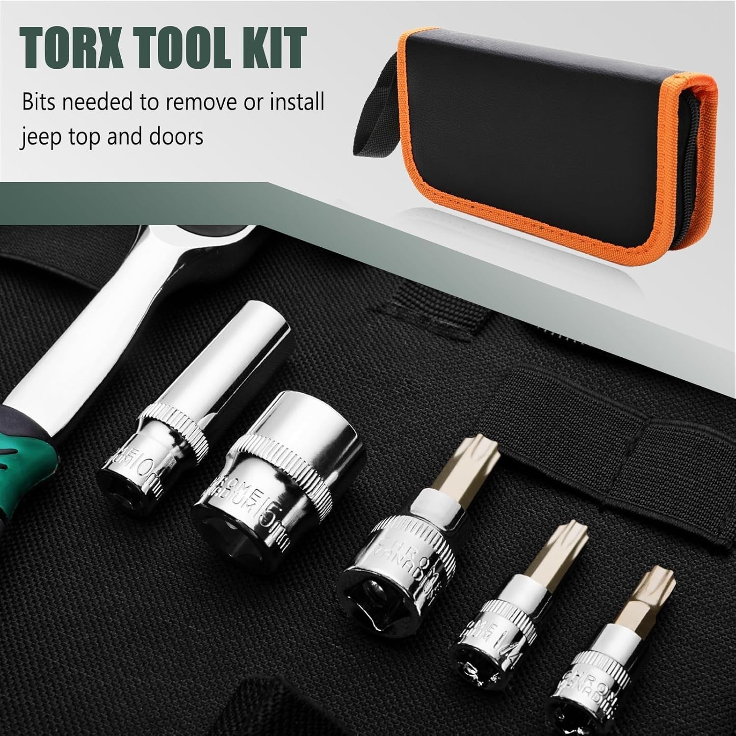 High-Quality Torx Tool Kit for Jeep Wrangler & Gladiator – Compact & Durable