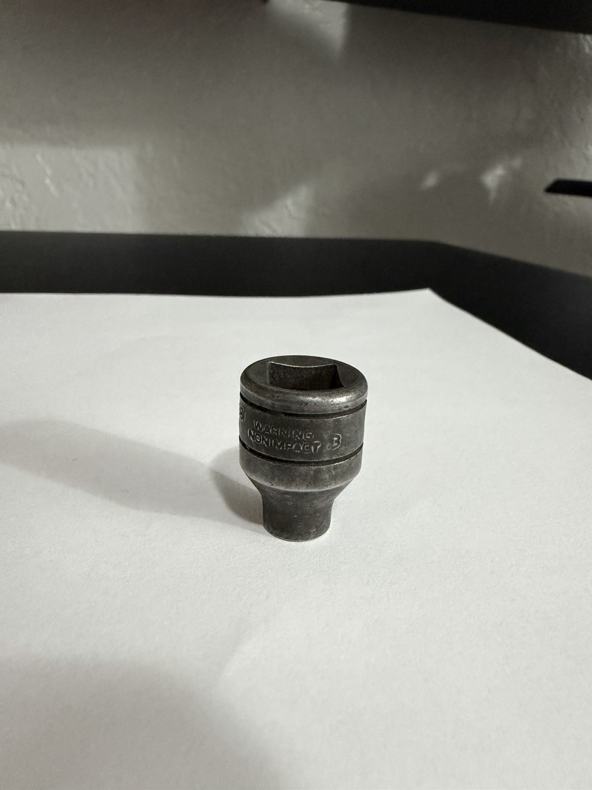 Snap-on Tools USA 3/8″ Drive 1/4″ Black Oxide Shallow Socket GFS081