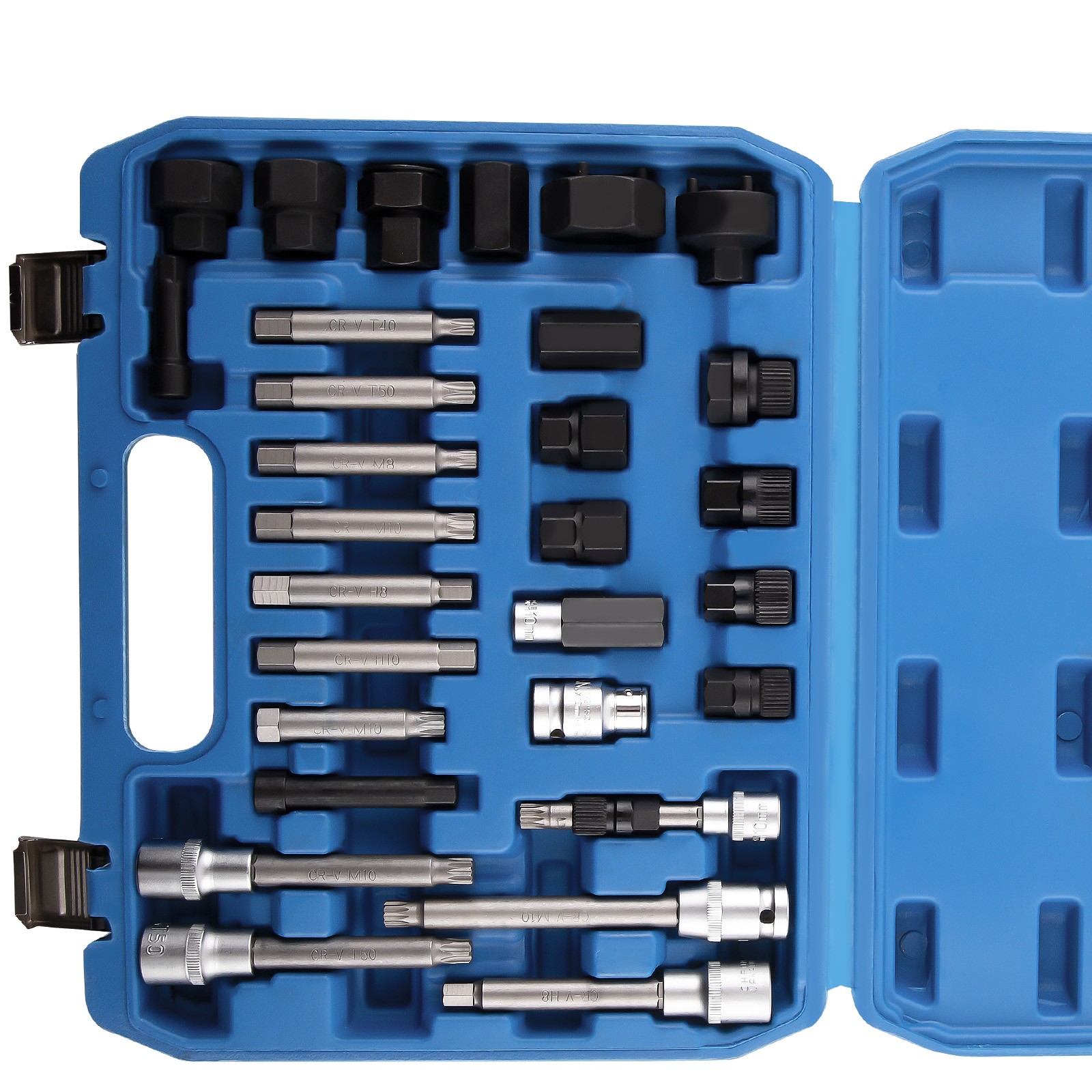 30PCS Alternator Pulley Removal Tool Kit Alternator Clutch Freewheel Pulley Set