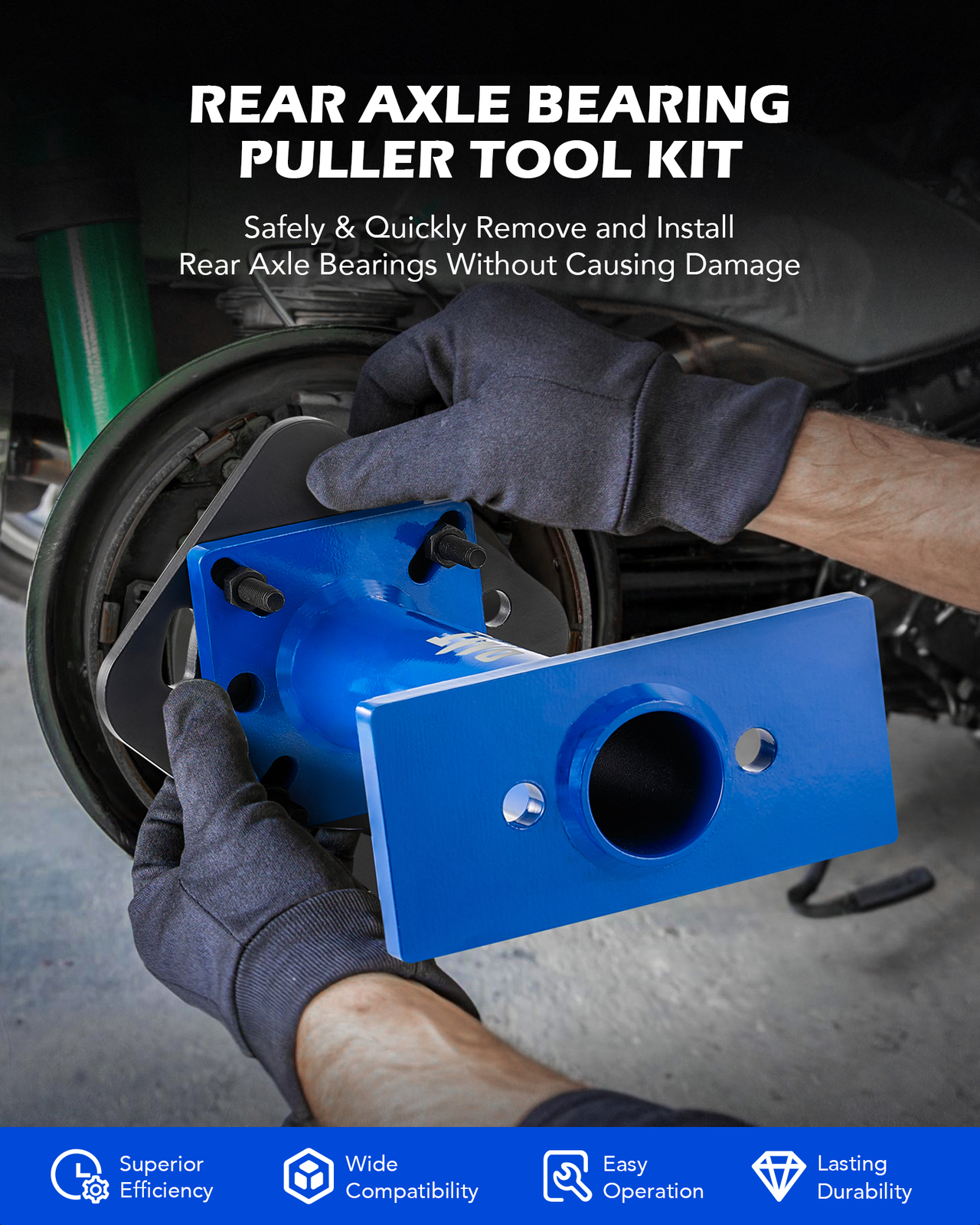 OMT Fit 1995-2012 Toyota w Tone Ring Tool Installer Rear Axle Bearing Puller Set