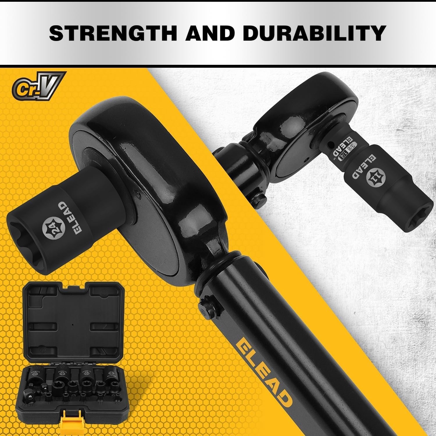 17-Piece Inverted E-Torx Socket Set – Premium Impact Cr-V Steel E4 – E24 Star Fe