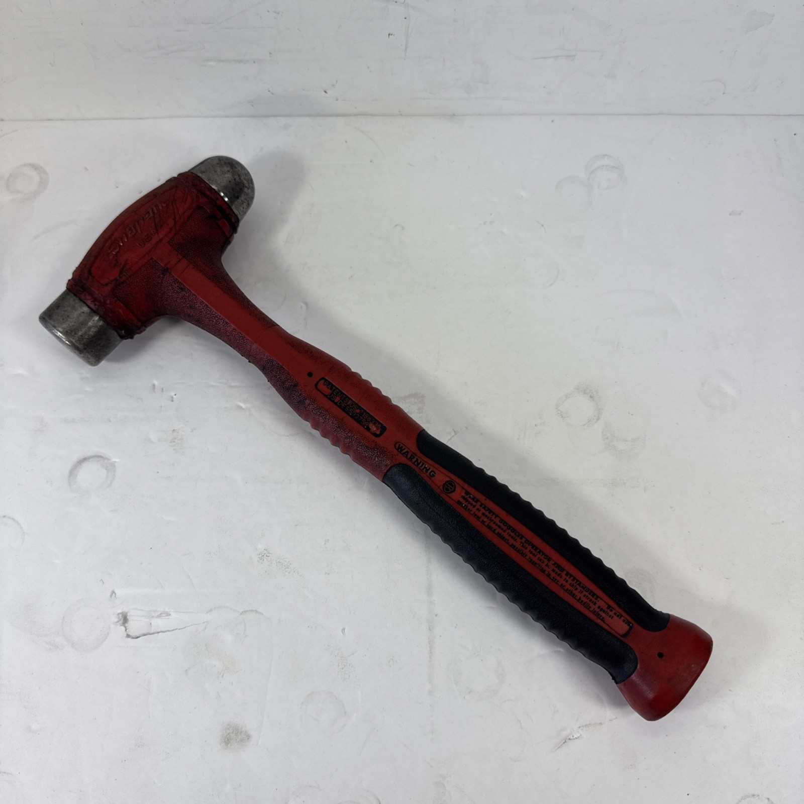 Snap On Tools HBBD24 24oz 650g Ball Peen Soft Grip Dead Blow Hammer Red USA ✅
