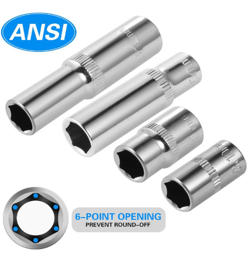 [10-Piece] 10mm Socket Set, 1/4-Inch & 3/8-Inch Drive Impact Socket, 6-Point…