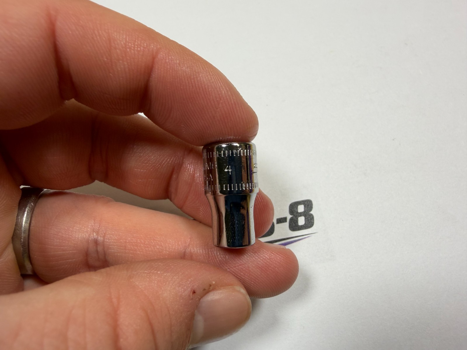 Snap-On Tools USA NEW 1/4″ Drive 6mm Metric 6pt Shallow Chrome Socket TMM6