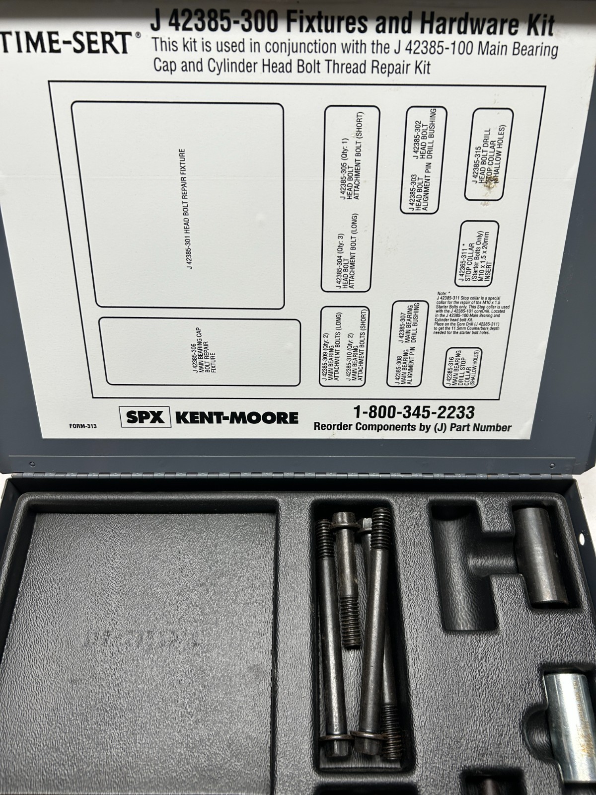 Kent Moore J-42385-300 Time Sert Thread Repair Kit (INCOMPLETE)