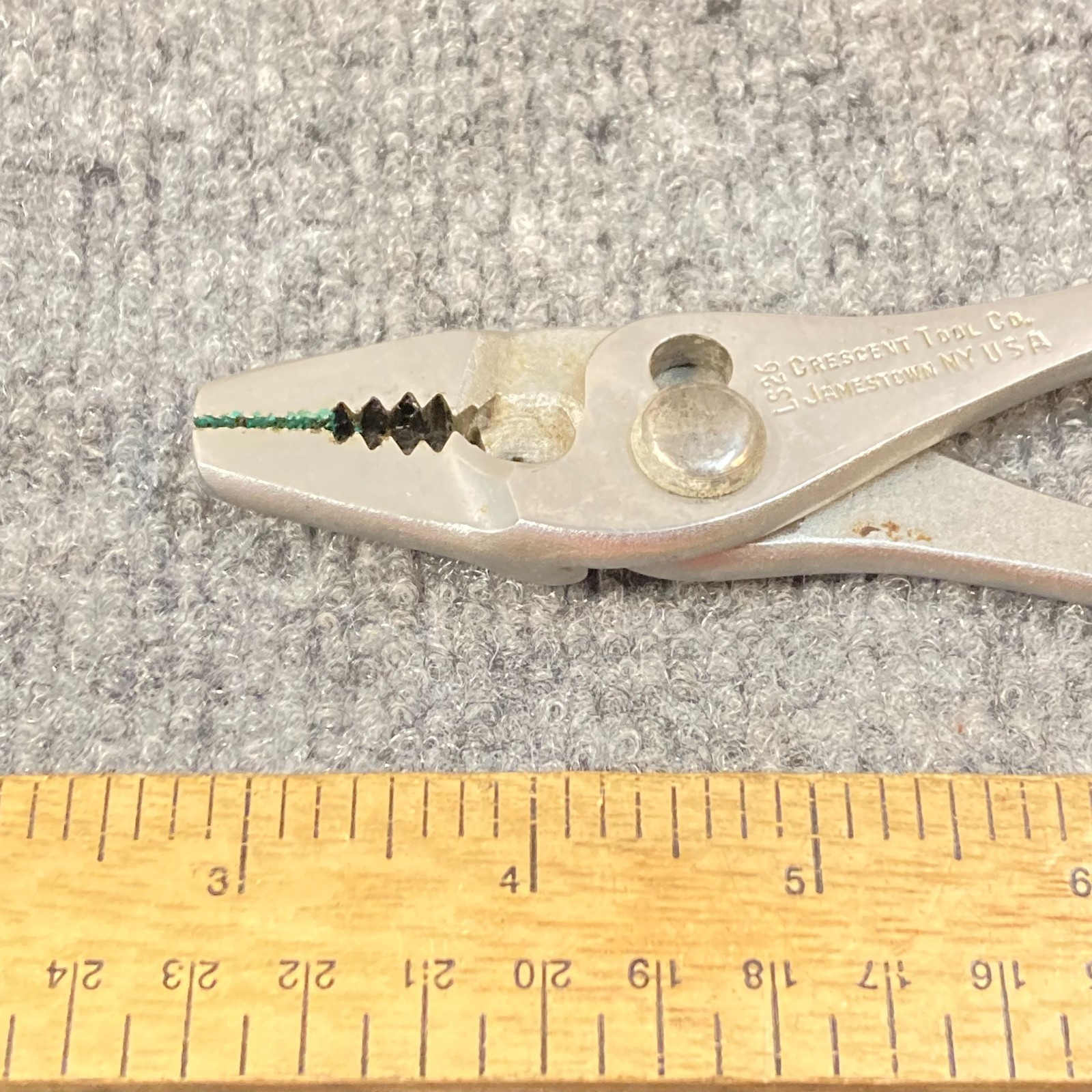 Crescent Pliers Slip Joint Wire Cutting Flat Thin Nose 6 1/2″ #LS26 USA