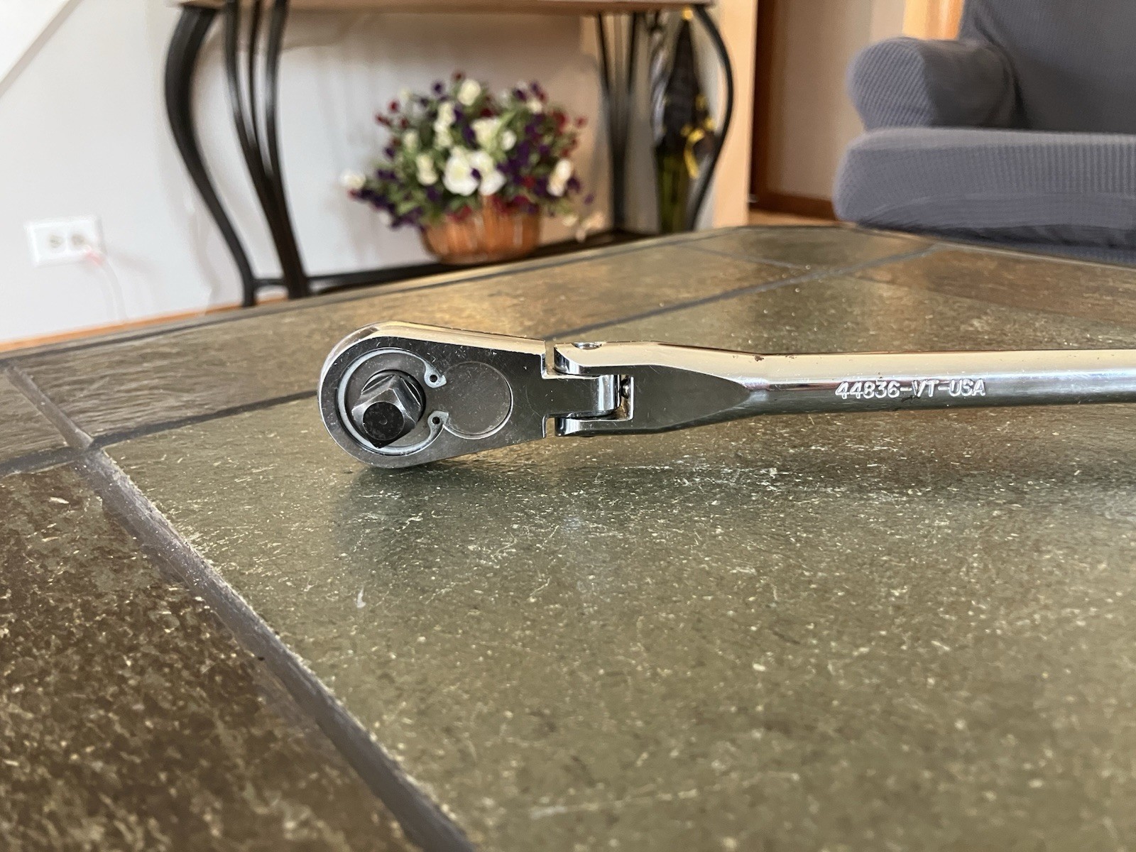 Craftsman 44836 VT 3/8” Drive Flex Head Ratchet With Black Handle / USA