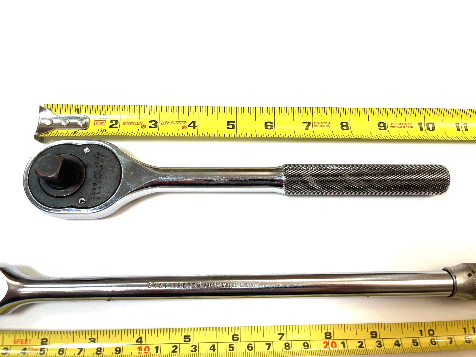 VTG. USA ½” DRIVE PROTO RATCHET 5449 + 6467 ½” DR. BREAKER BAR 15”- FREE SHIP