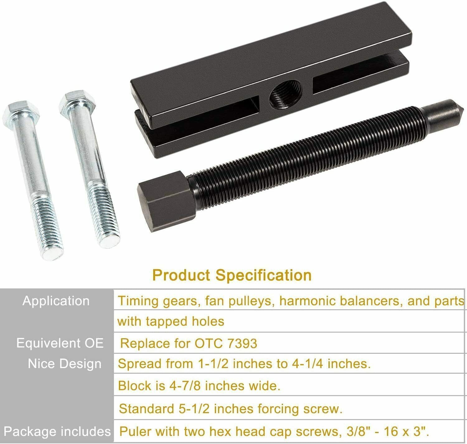 522 Large Gear and Pulley Puller + 7393 Tapped Holes + 8056 Shaft Protectors Set