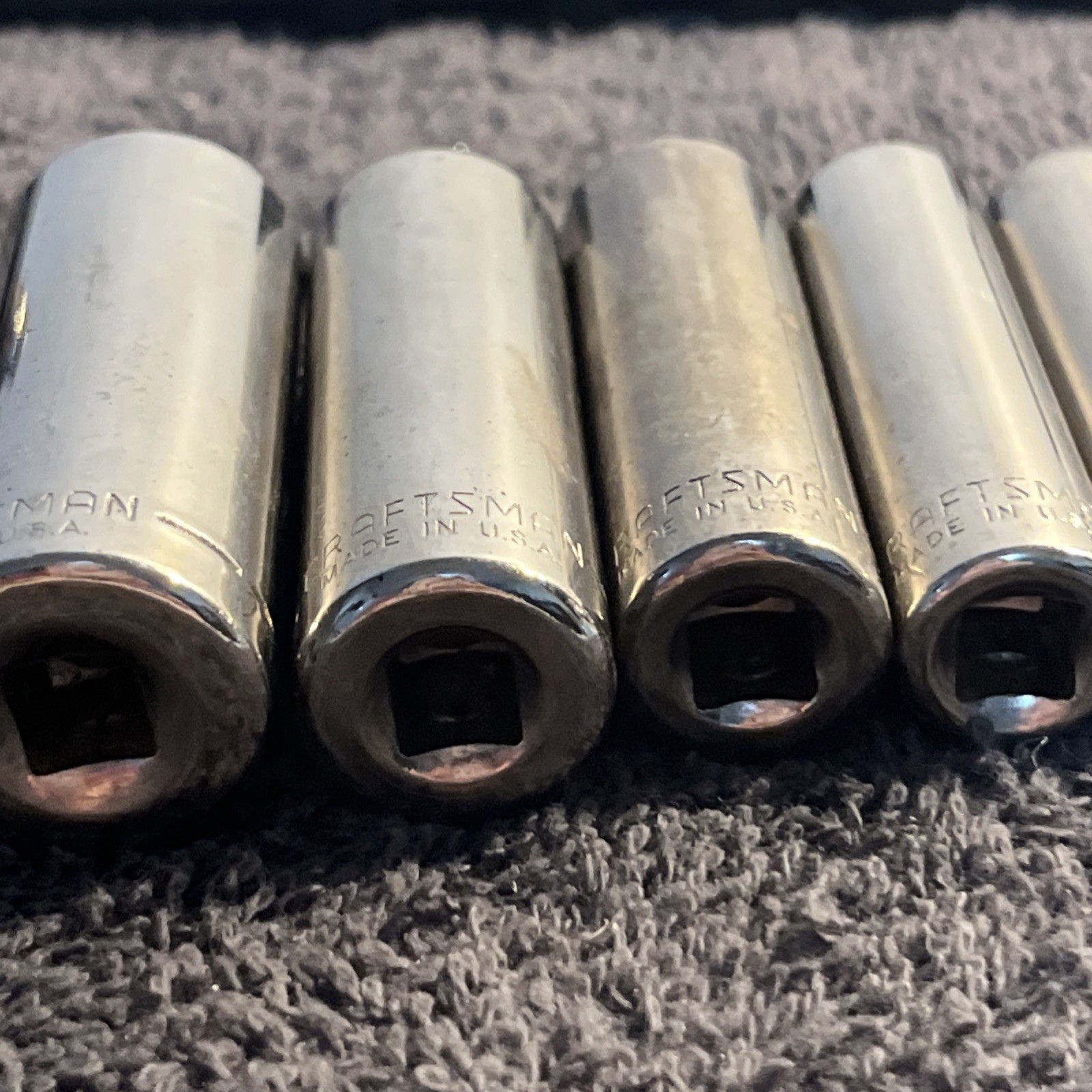 Craftsman 21 Piece 1/4″ Socket Set Deep & Shallow With Rail 6 Point