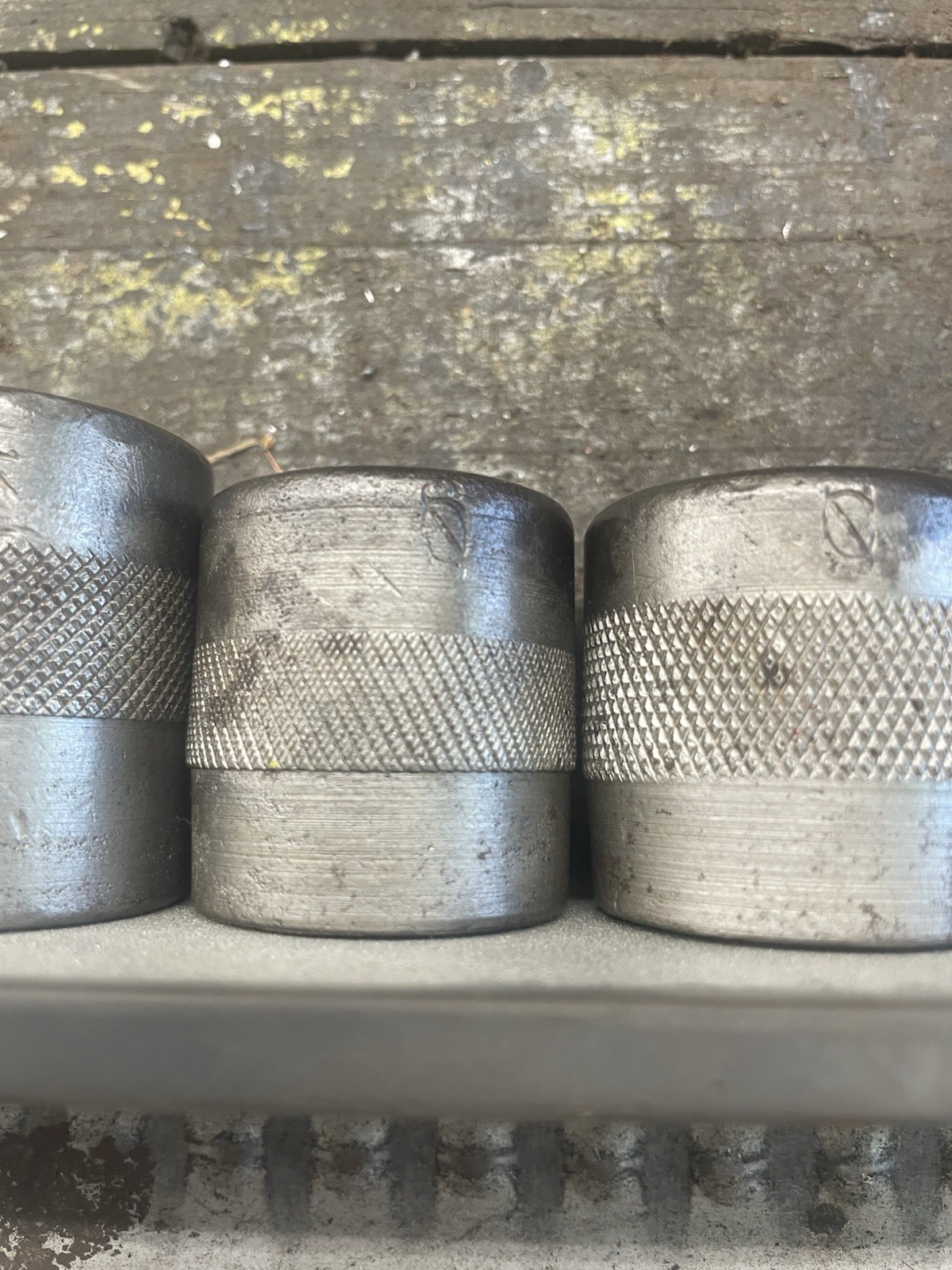 Vintage Snap-On 5/8″ Drive 6 Point Sockets Early Hand Stamped SO Set Of 7