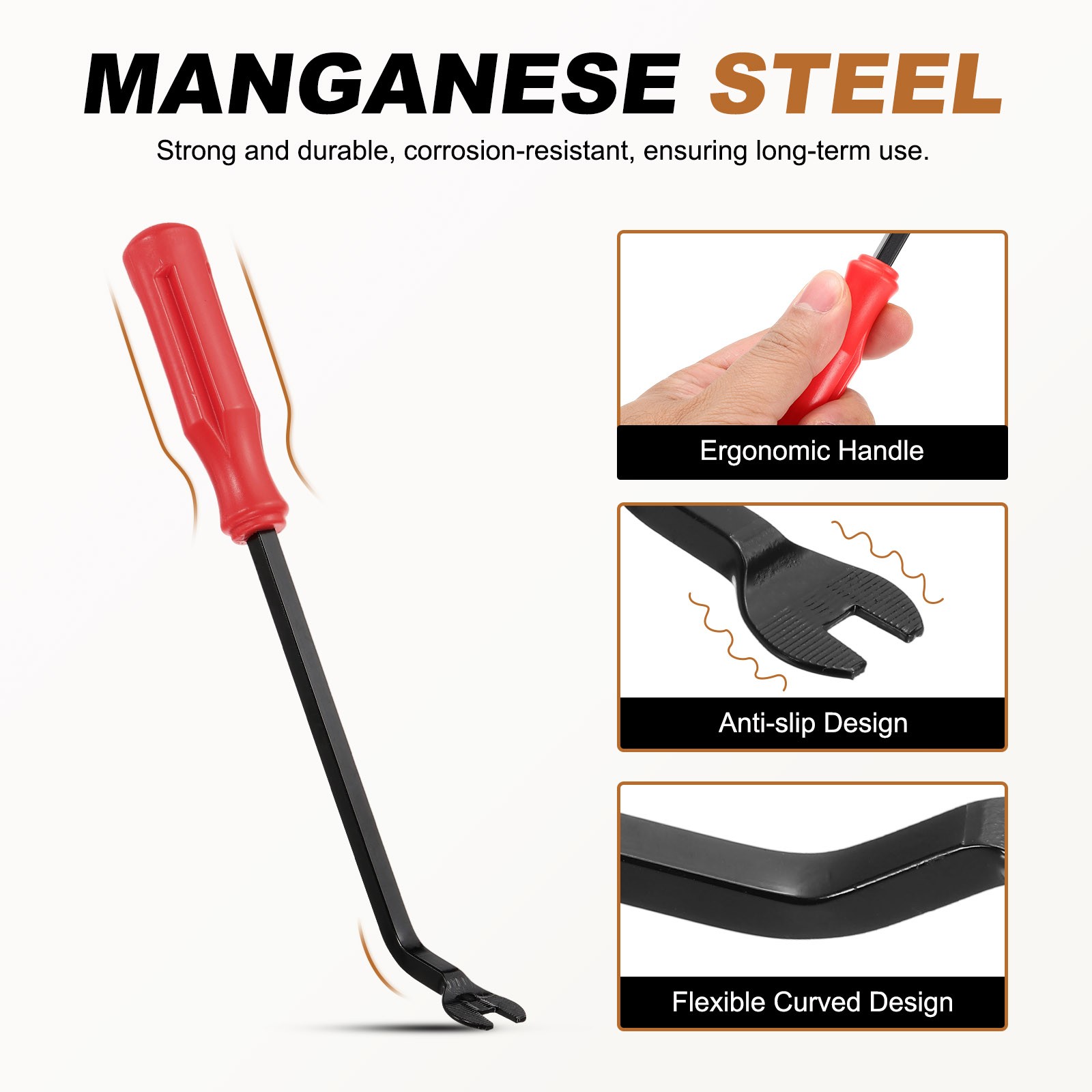 5pcs Car Trim Removal Tool Kit Auto Clip Fastener Remover Pry Tools Set Blue