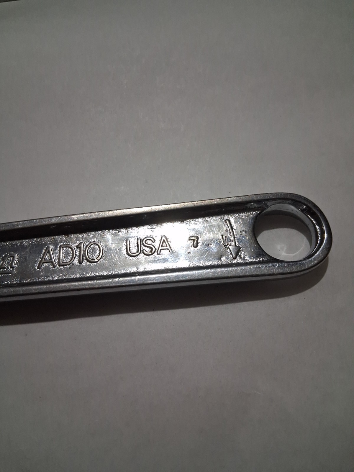 Snap On Tools AD10 10″ 250mm Chrome Adjustable Wrench Made in USA