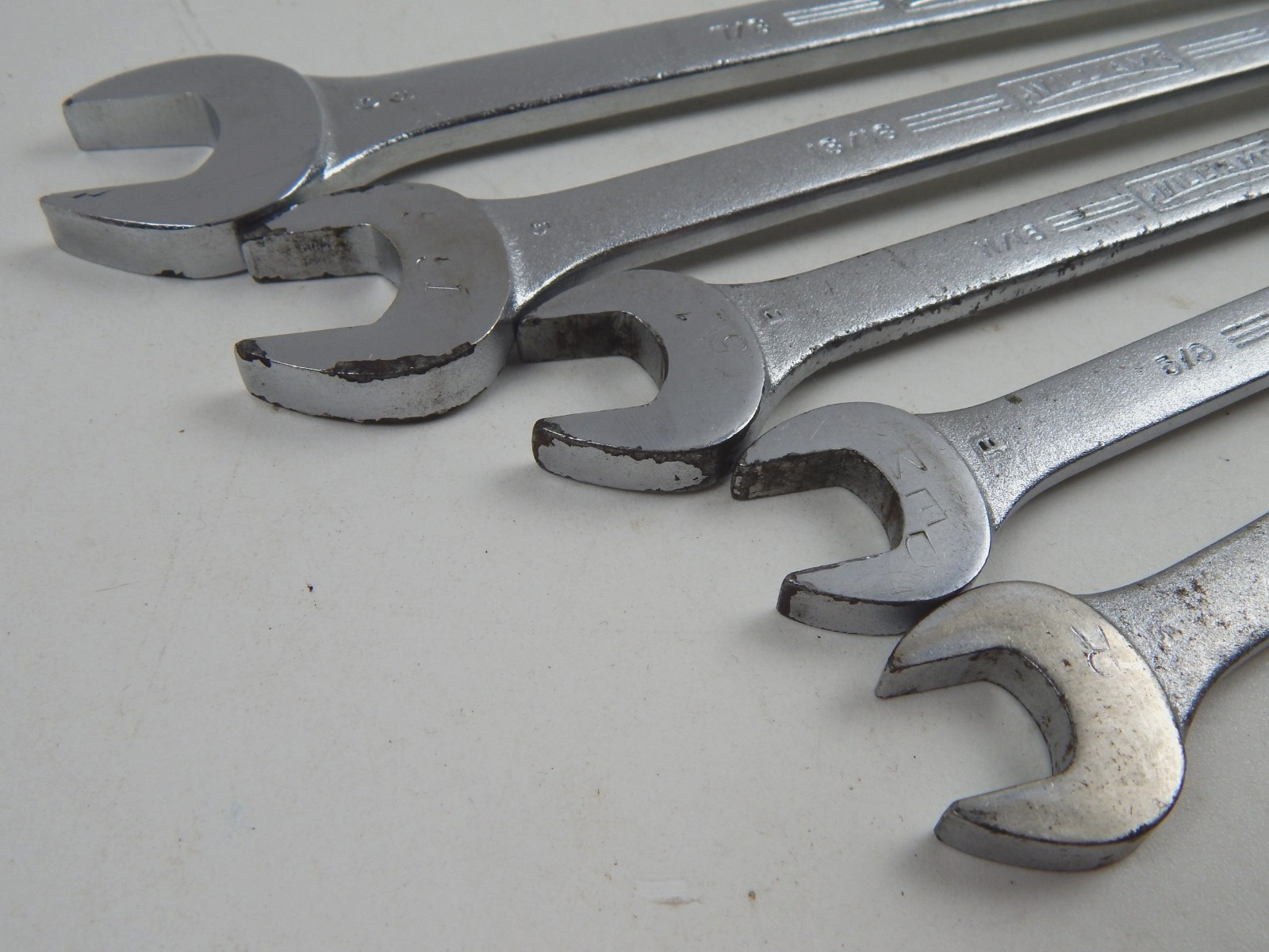 Vintage Williams Superrench SAE 12pt Combination Wrench Set Lot 5 Pieces