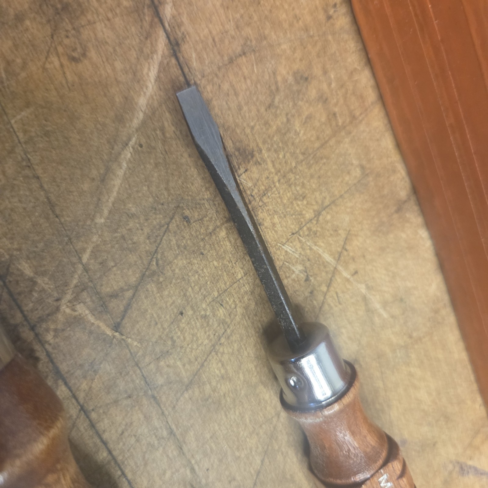 Matco SdW Screwdriver Wood handle Vintage Lot Of 5 Standard Flat Tip
