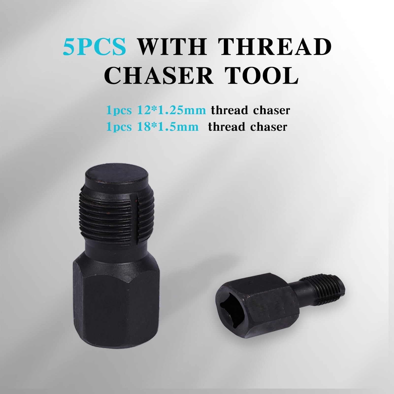 Rlokciy 5Piece Forged O2 Oxygen Sensor Socket & Thread Chaser Set – Automotiv…