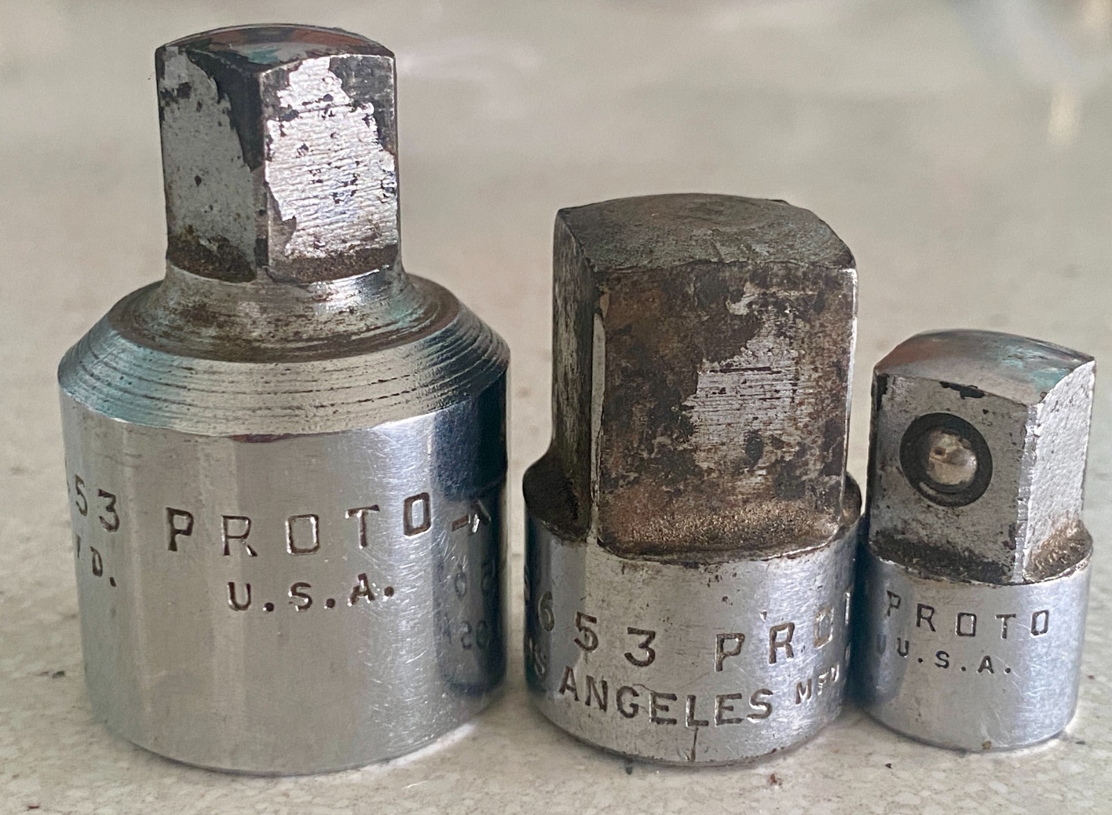 Proto Adapters USA Lot of 3 5453 3/4 to 1/2 5653 1/2 to 3/4 5253 3/8 to 1/2