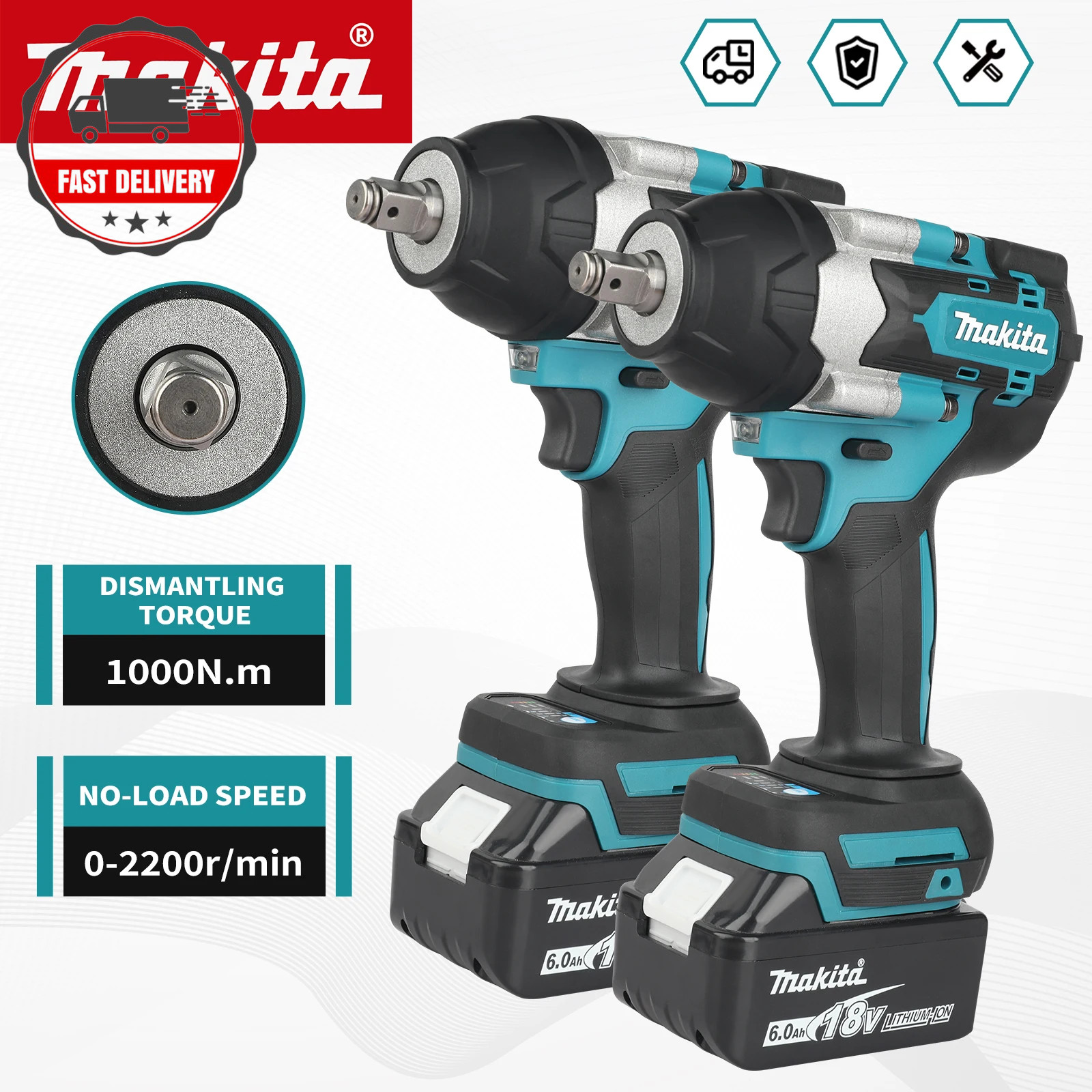 Makita DTW700 18V Brushless Impact Wrench 700Nm Cordless Li-Ion Tool – Auto Stop