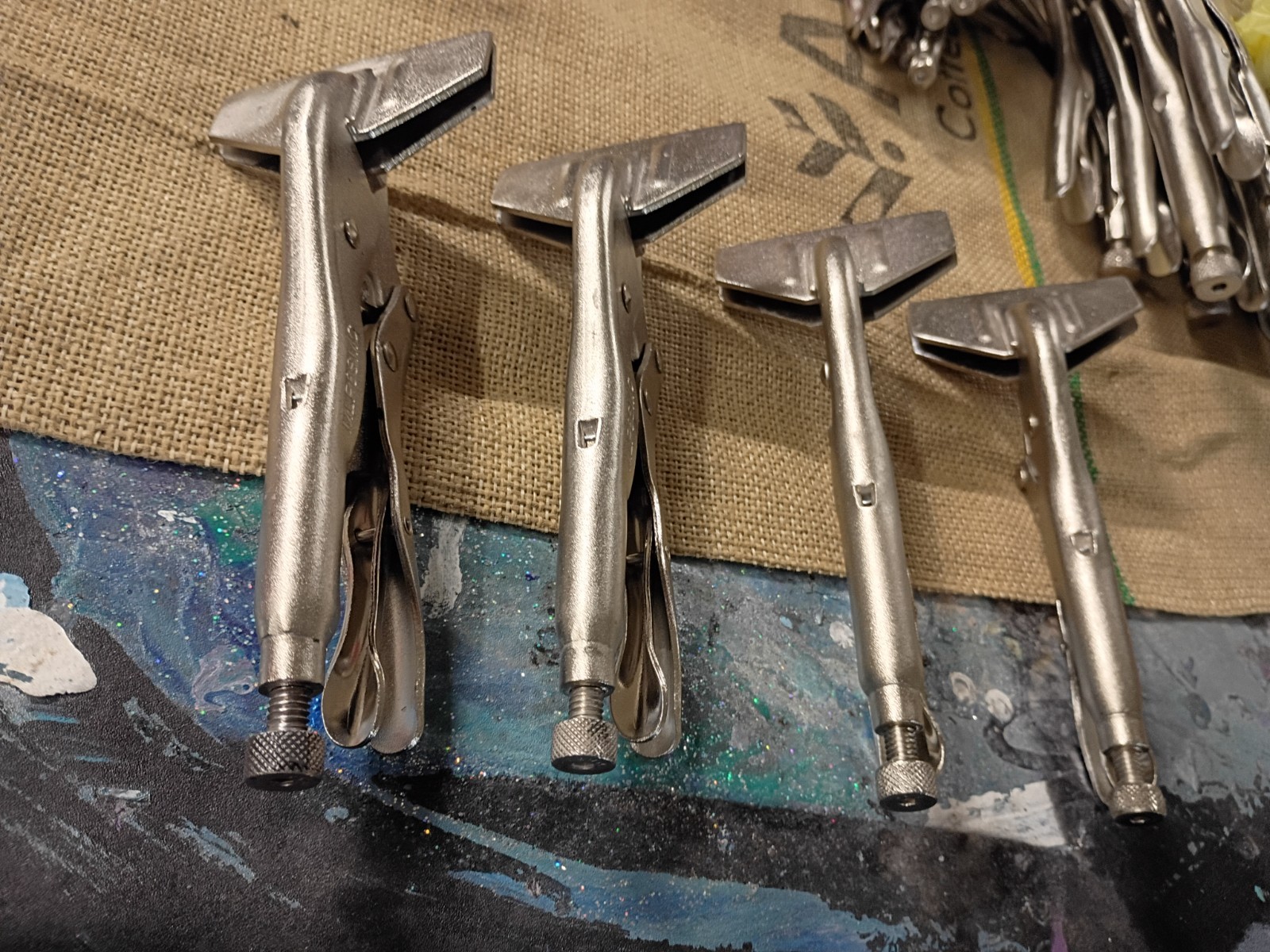 MAC TOOLS MLP8SMC 8″ pSheet Metal Clamp Locking Pliers Lot of 4