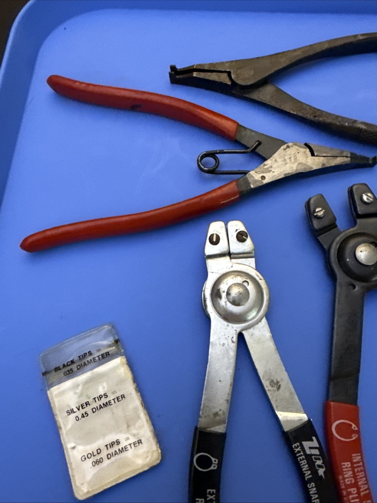 ZIM No 976 AND 977 Combination Snap Ring Plier Set – Internal External Tips USED