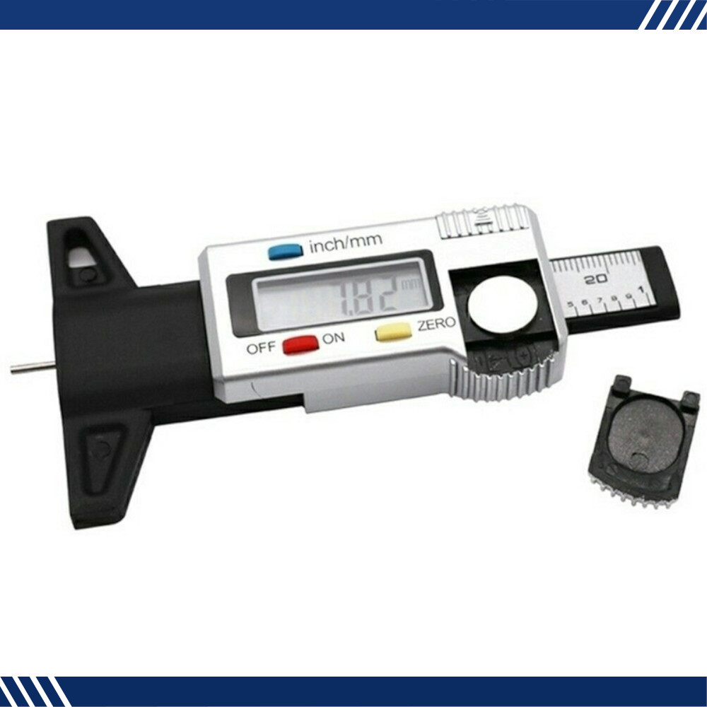Digital Tyre Depth Gauge Tread Checker LCD Mini Tool For Motorbike Car Van Bike