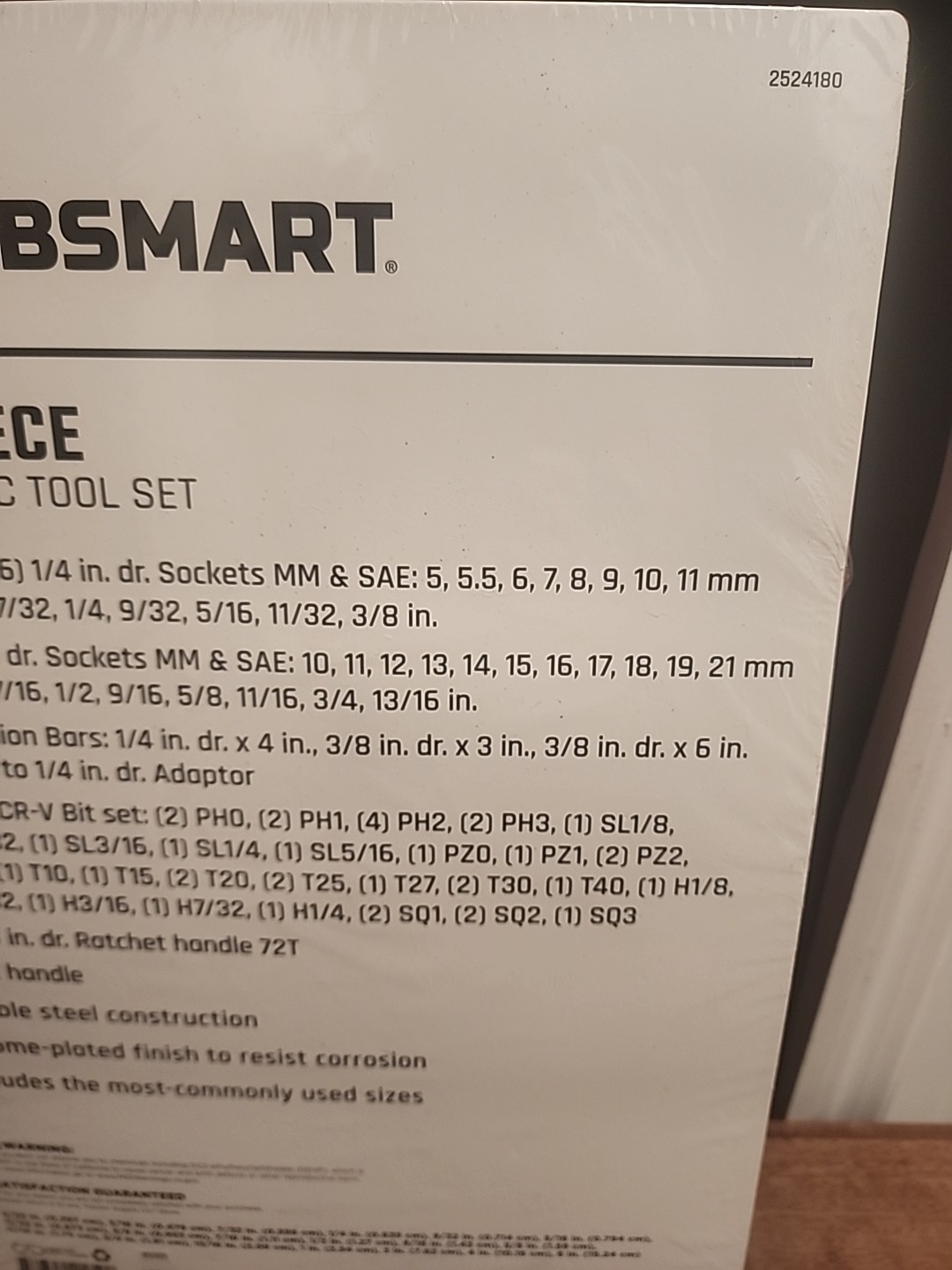 JobSmart 82 pc. 3/8 in. Drive and 1/4 in. Drive Mechanic’s Tool Set