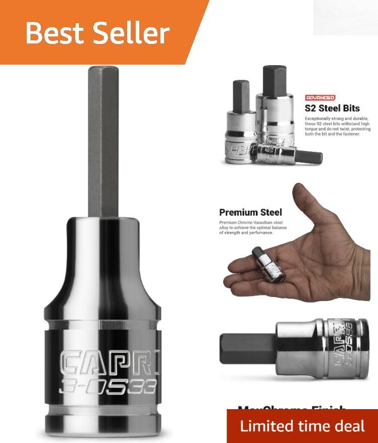 3mm Hex Bit Socket, 1/4 Drive – Exceptional Strength, Corrosion-Resistant