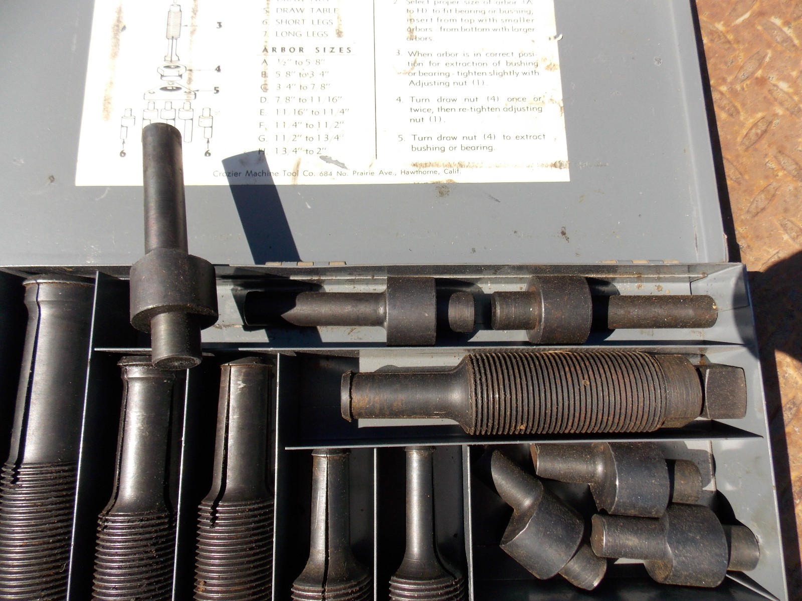 nice CROZIER # 86 BUSHING & BEARING EXTRACTOR / PULLER WITH EXPANDING ARBORS