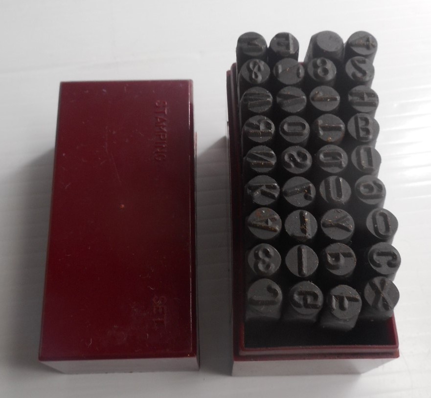 Pittsburgh 36 Piece 1/4″ Steel Letter Number Stamping Set & Plastic Case~63677