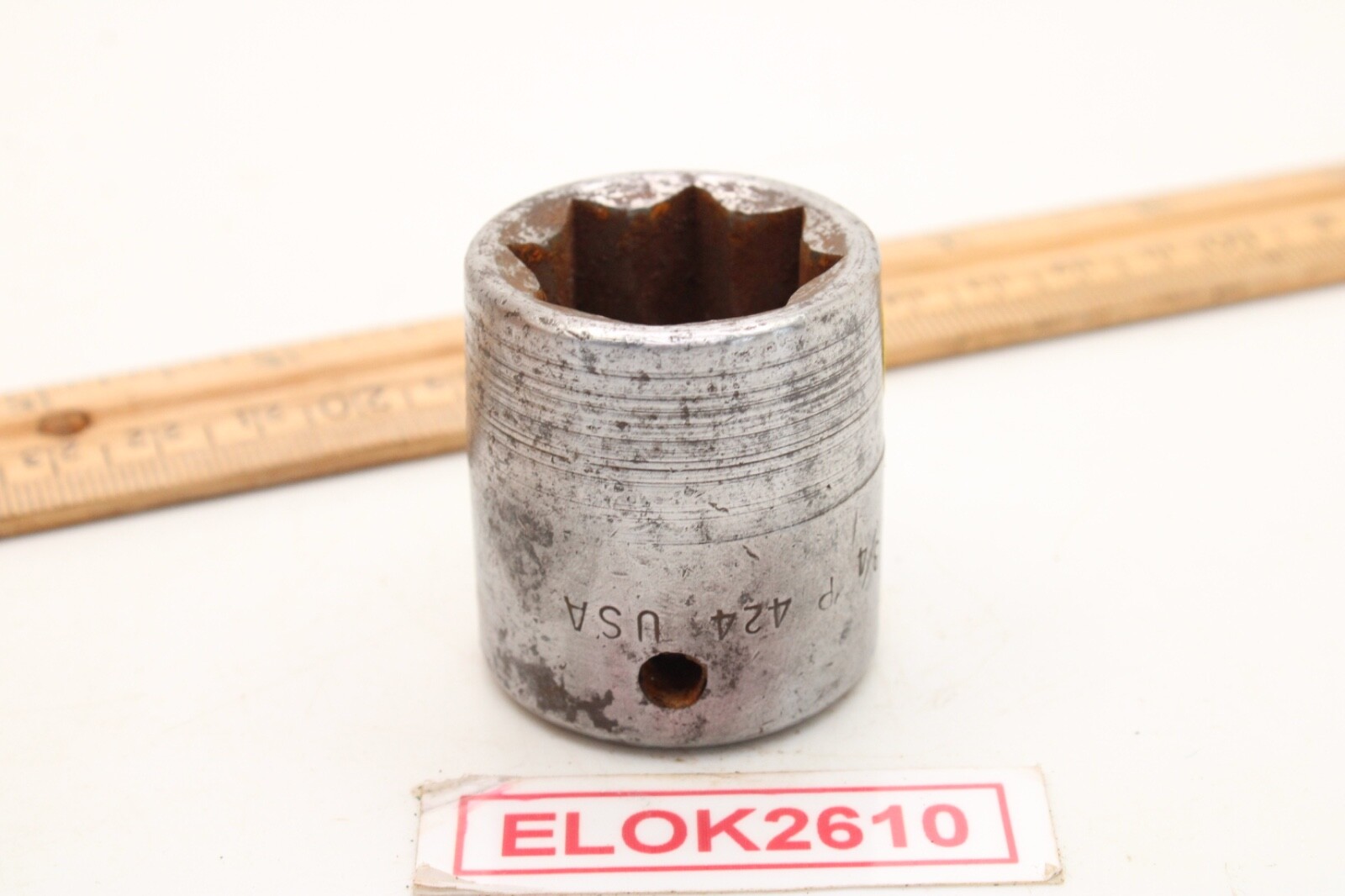 Snap-on Tools 424 1/2″ Drive 3/4″ 8 point Double Square Socket USA