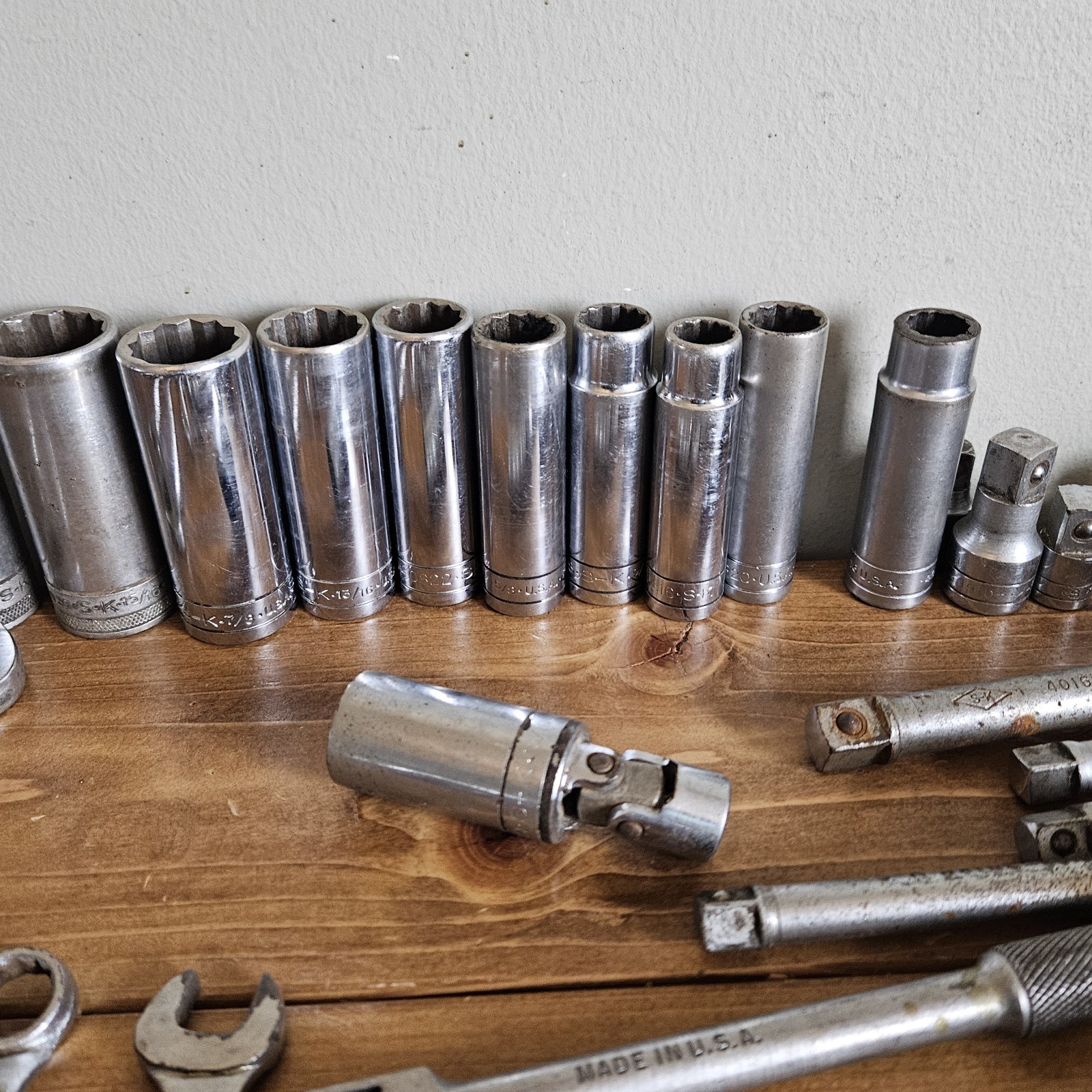 Large Mixed SK Tool, Sockets, Wrenches & Ratchets Lot