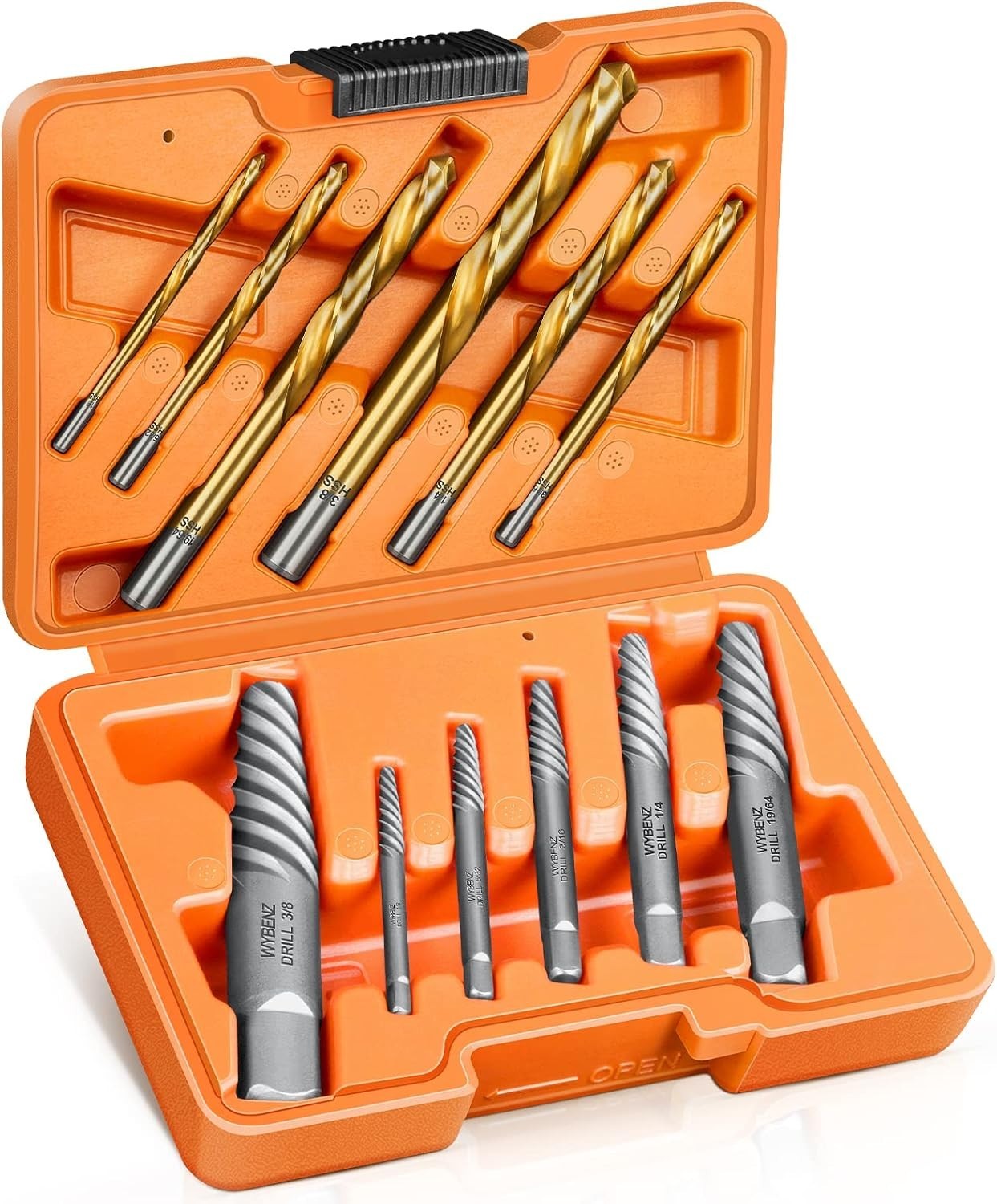 Bolt Extractor & Drill Bit Set 12 Pcs