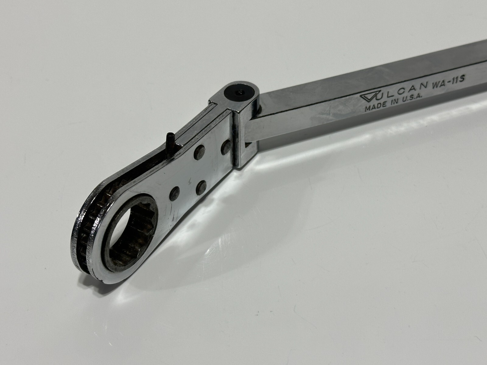 VULCAN Tools USA Made WA-11S (RARE) Double Flex Chrome Pass Thru Through Ratchet