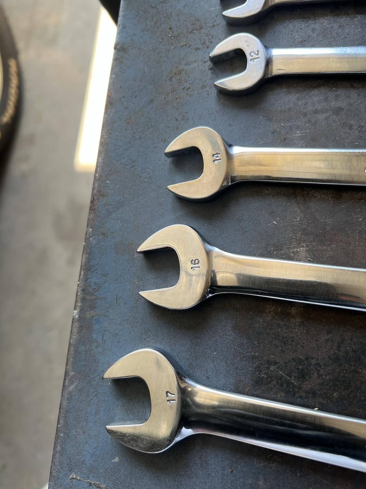 Snap-on Tools VOM705 5 PC Metric + 2 Additional Open End Wrenches 6-19mm 7 Piece