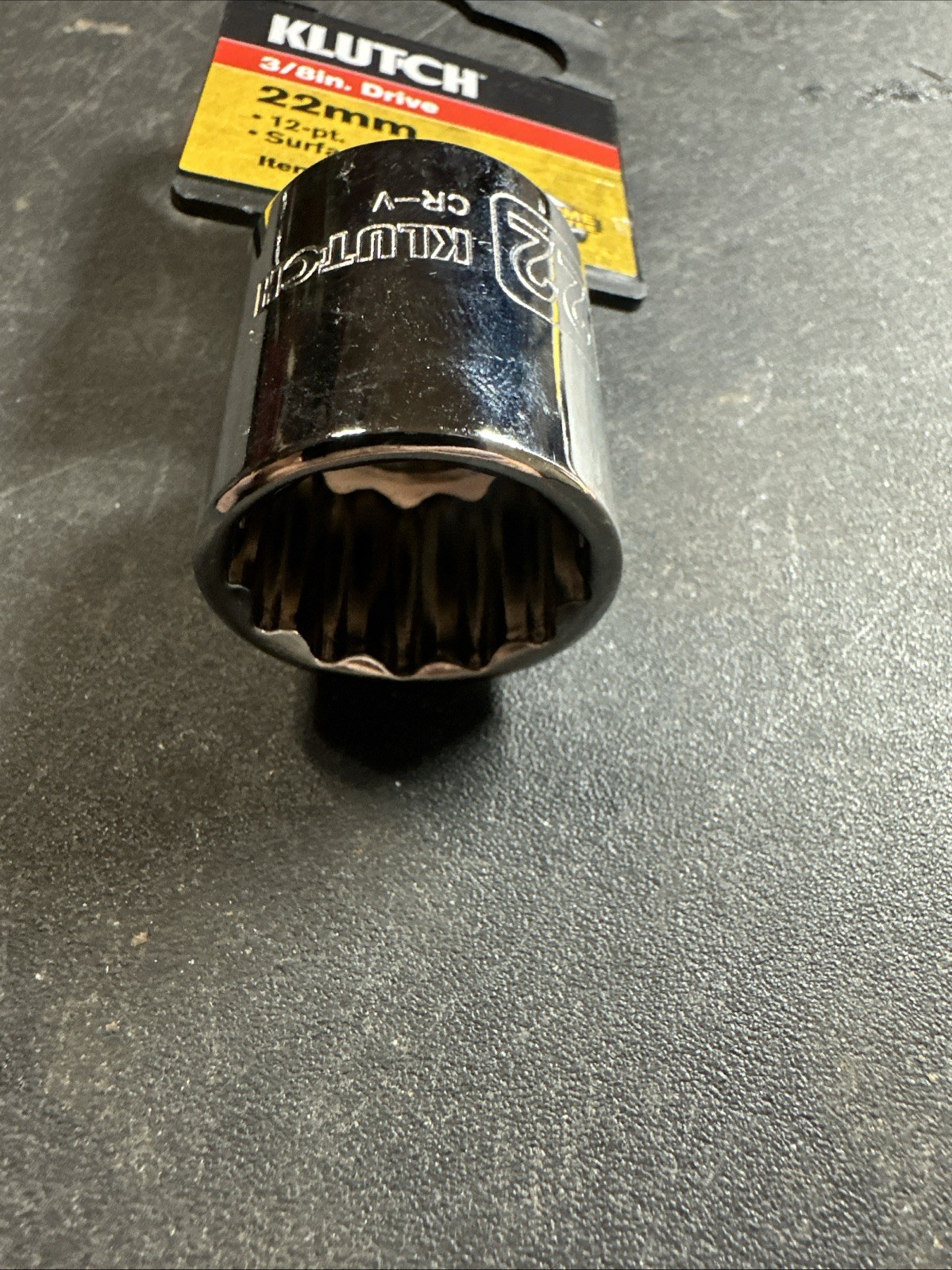 New Klutch 3/8 Drive 12pt 22mm Metric Socket