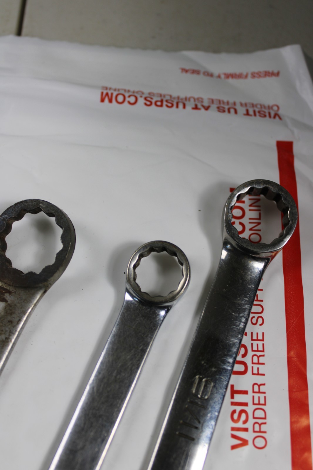 Snap-On 6 Piece Combination Wrench Set OEXM190 Soex26 OSH16 oexm10 oexl22b oex16
