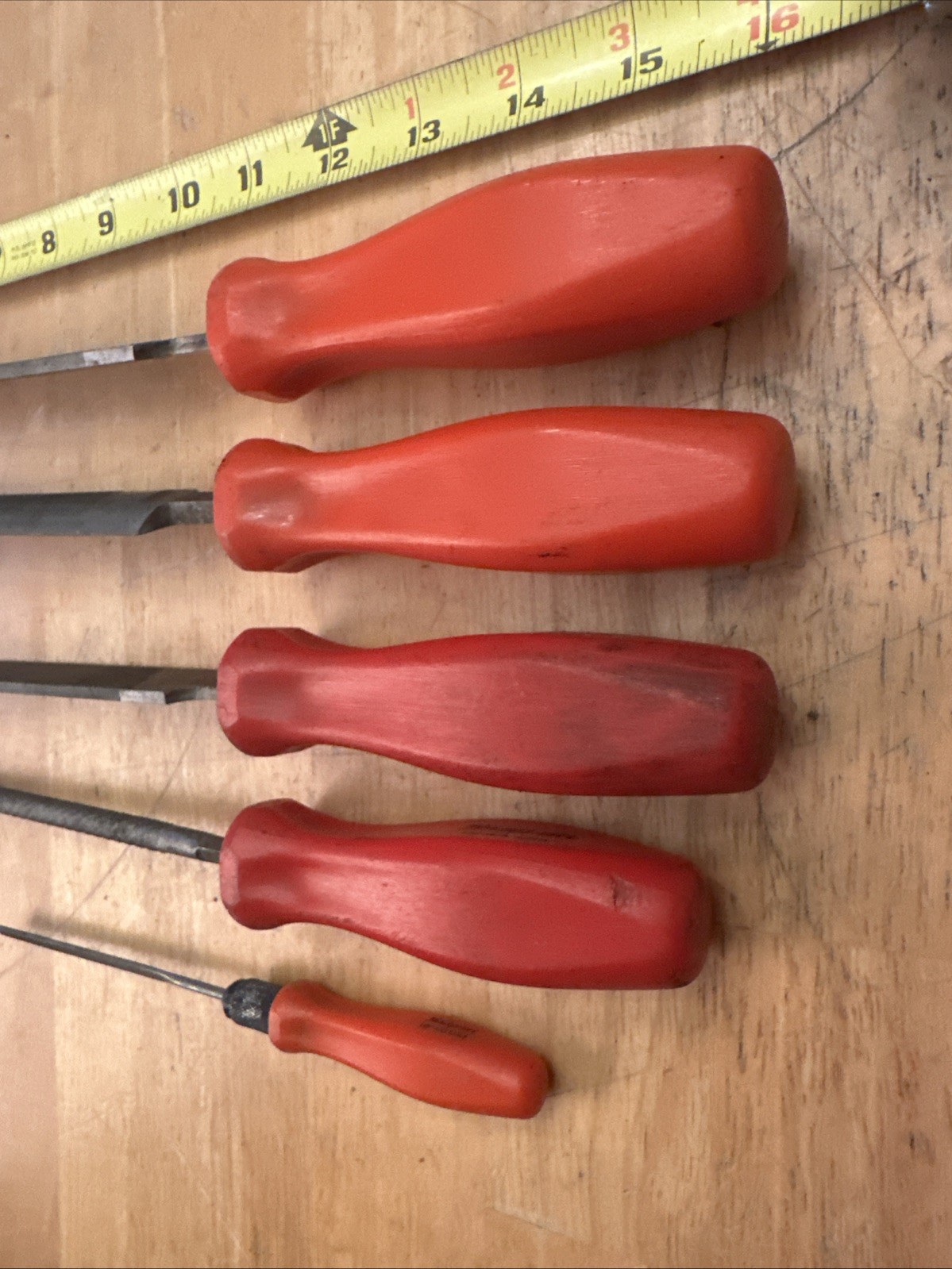 5 Snap-On Hard Handles (2) HF-616 HF-615 HF-614 HF-611. USA Handle, Mixed Files