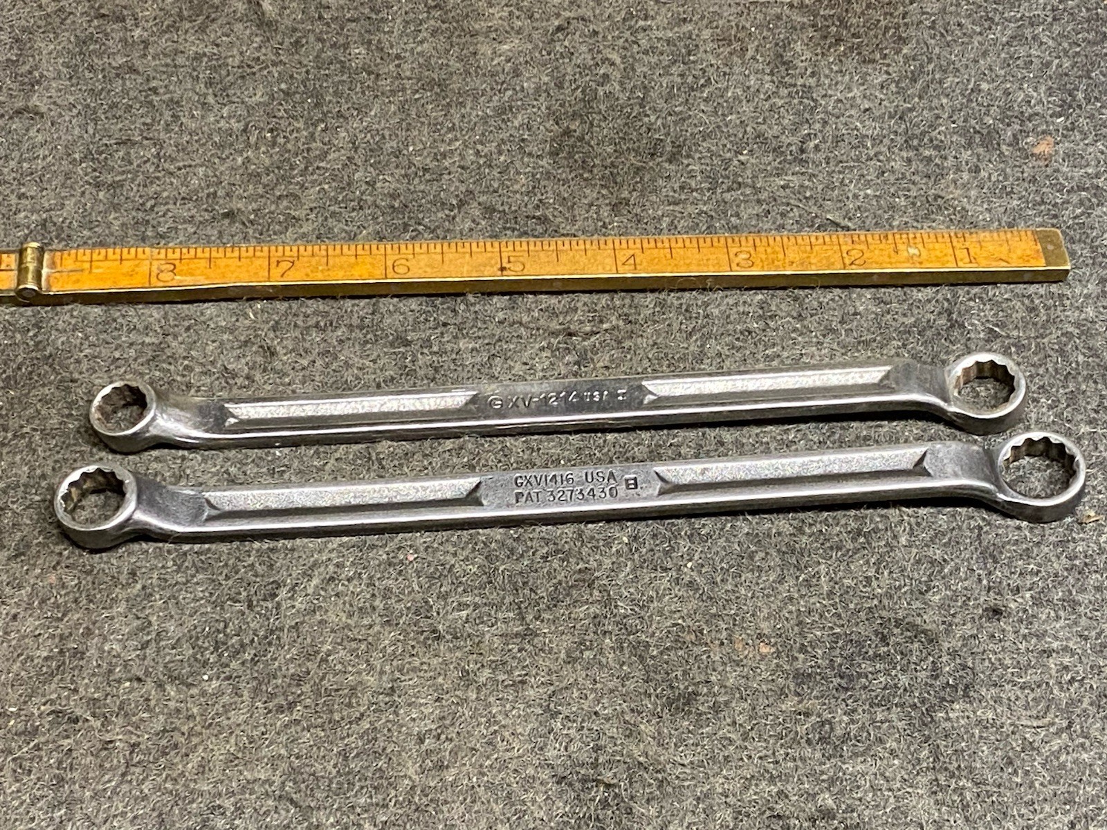 Snap On 3/8 X 7/16 And 7/16 X 1/2 Boxed End Wrench’s USA GXV-1214, GXV1416