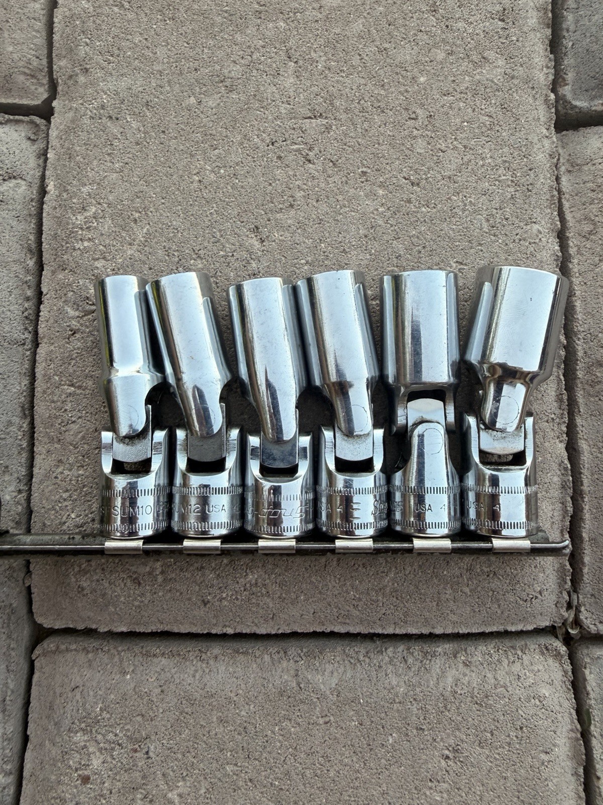 Snap On 6pc 3/8″ Drive 6-Point Deep Metric Swivel Socket Set 10-17 206SFSUM
