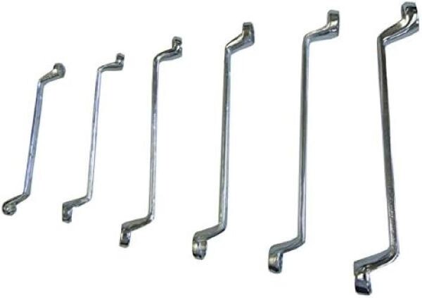 Shop-Tek 6-Piece Double Box Offset Wrench Set, 3/8″ – 1″
