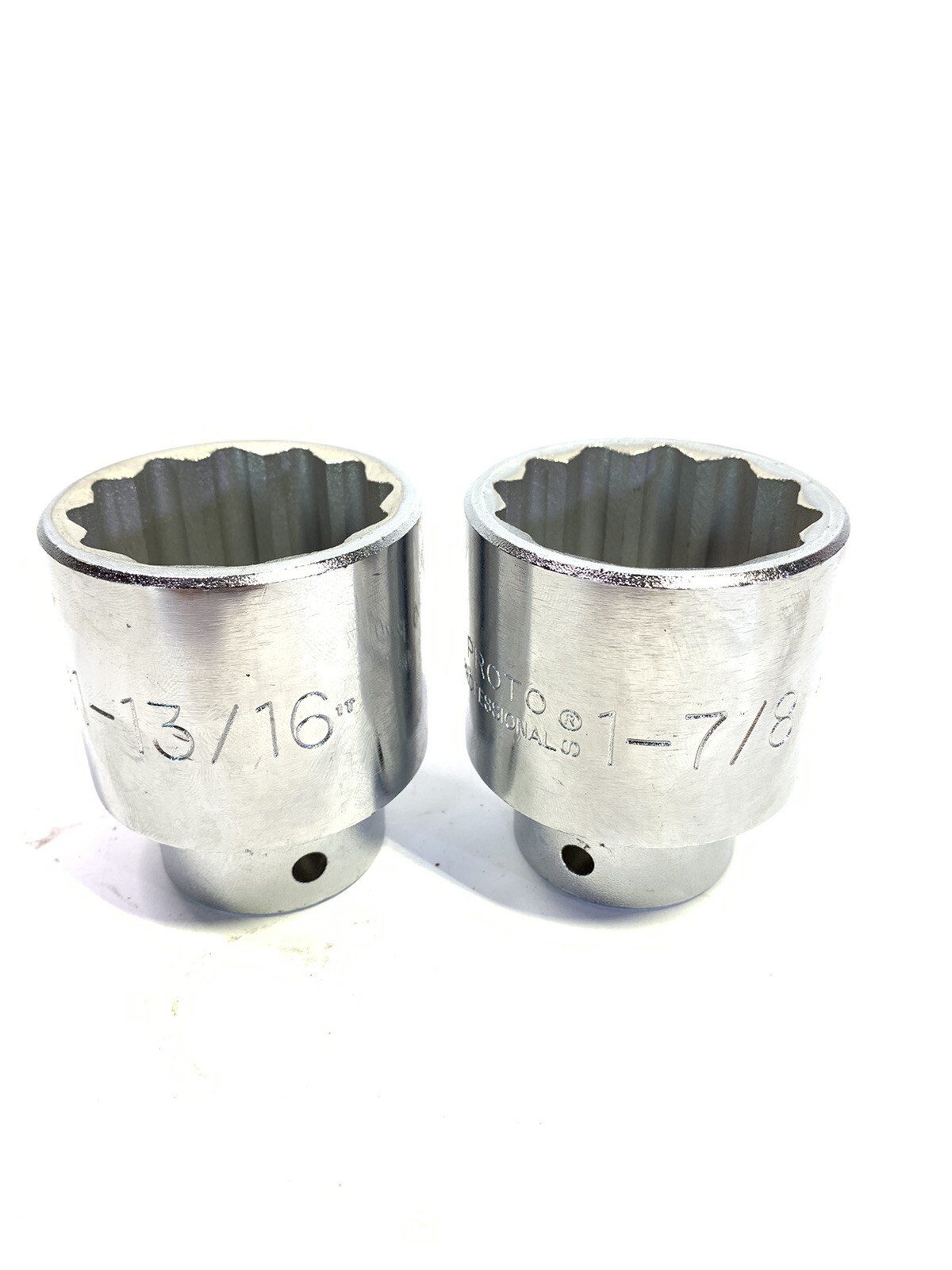 Proto SAE 5558 1-13/16 & 5560 1-7/8 Inch Standard Socket 3/4 Drive 12 Point
