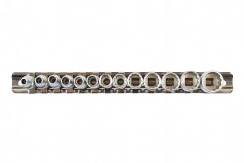 Double Cut 12 Point Bi-Hex Standard Socket Set 1/4″Drive 13pc 4mm – 14mm
