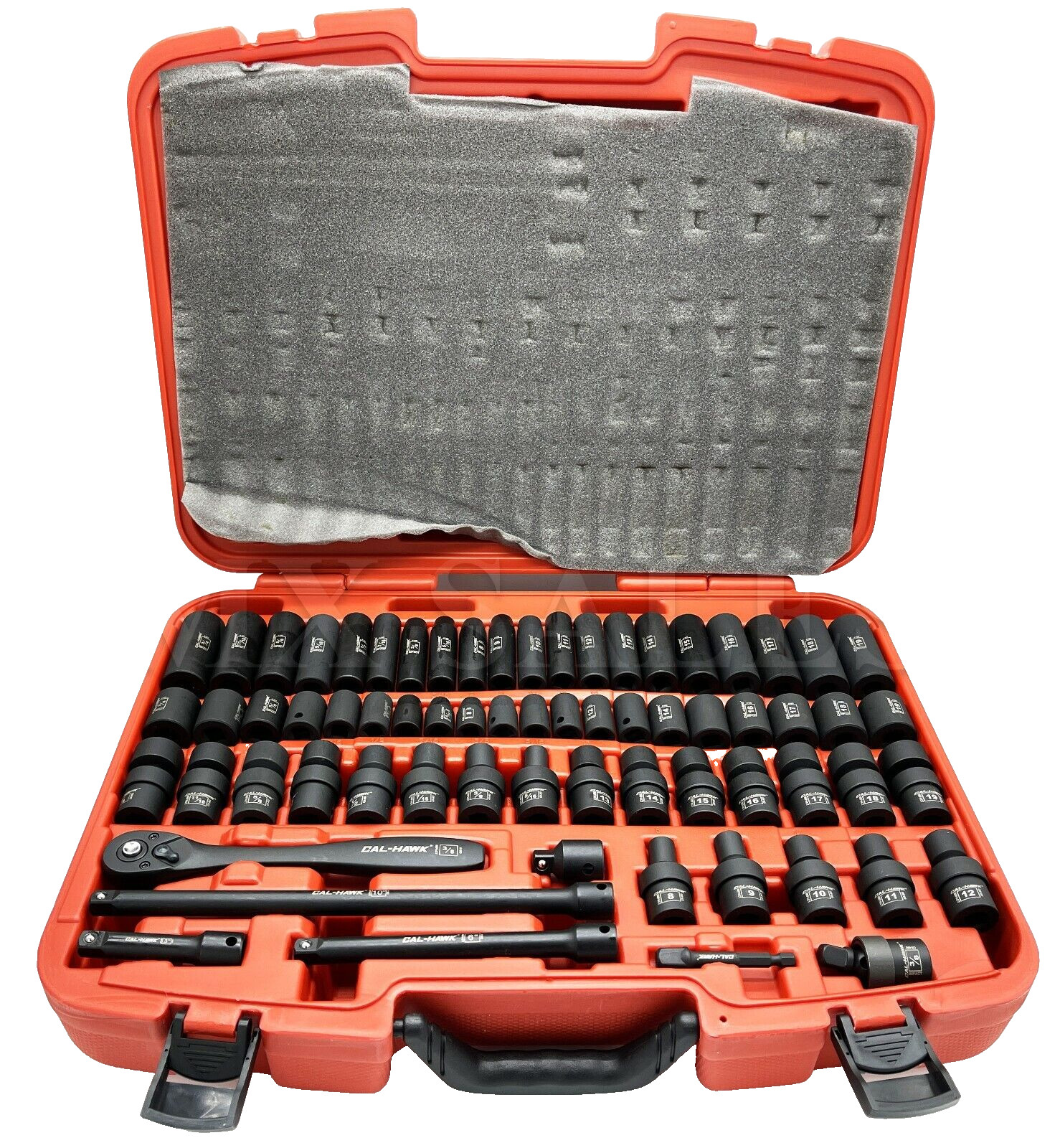 67pc 3/8″ DR. SAE & Metric Deep & Shallow CR-Moly Impact Socket Adaptor Reducer